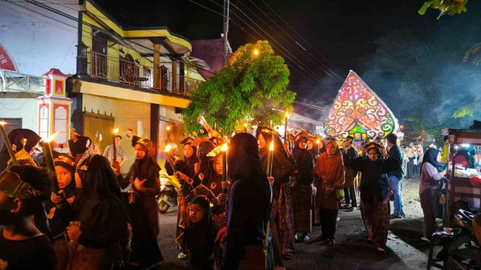 Rombongan pawai takbiran desa Mulur Kab. Sukoharjo (dok.pri/irerosana)