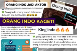 Kumpulan cuplikan dari internet dan sosial media yang lebih suka memakai kata Indo dibanding Indonesia/dokpri