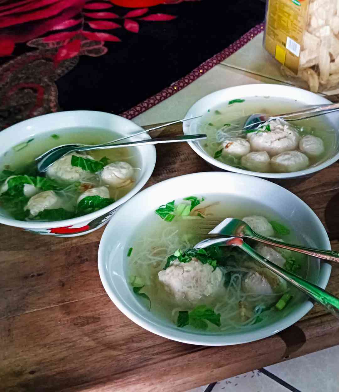 Bakso buatan keponakan sepupu yang wuenakk...(Dokpri)