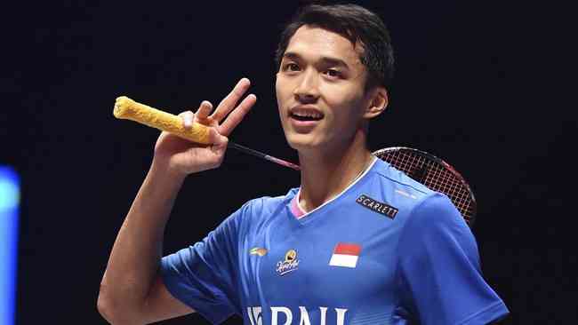 JonatanChristie juara Badminton Asian Championships 2024 (Foto AP/Rui Vieira). 