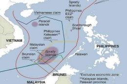 Gambar 1. Peta Klaim Sengketa di Laut China Selatan Sumber: Center for Strategic and International Studies, Permanent Court of Arbitration, 2012