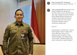 Ajudan pribadi Prabowo, Rizki Irmansyah. (instagram.com/rizky_irmansyah)