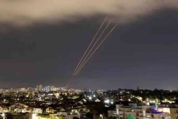Serangan militer Iran ke Israel, sumber gambar: Kompas.com