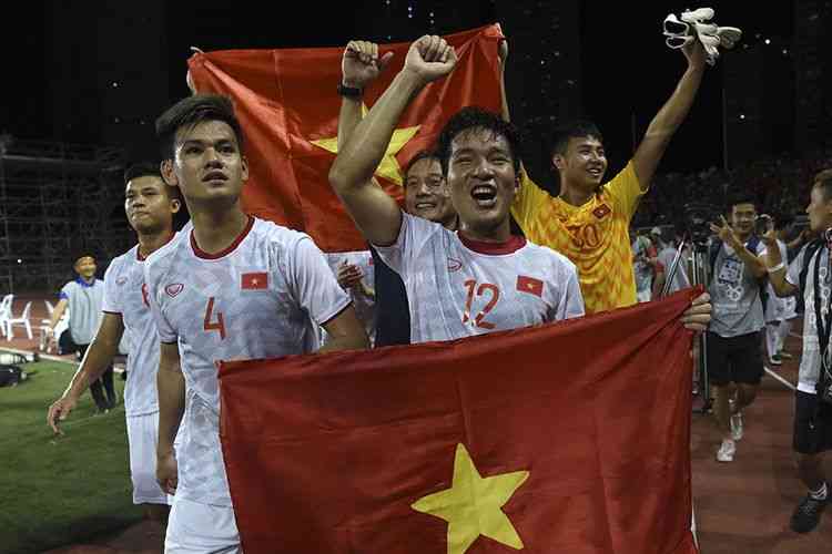 Ilustrasi pemain Vietnam U23. (Afp/wakil kohsar dipublikasikan kompas.com)