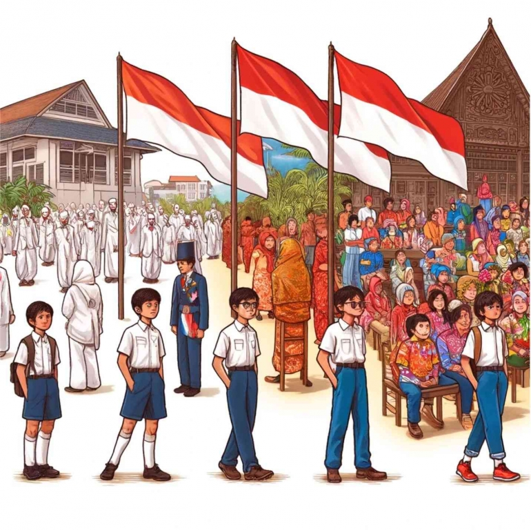Ilustrasi Seragam Sekolah di Indonesia (Sumber: ai)