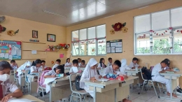 Ilustrasi kegiatan belajar mengajar di SDN Bojonggede 07, Bogor, Jawa Barat. (Foto: Kompasiana/ Salsabillah Amariyati)