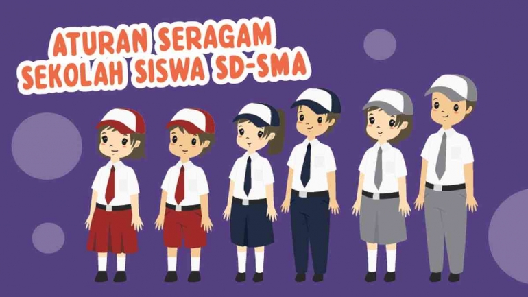Ilustrasi Seragam SD-SMA (sumber: detik.com)
