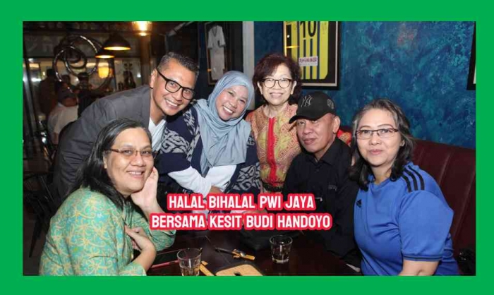 Halal Bihalal wartawan PWI Jaya. Foto: Joko Dolok