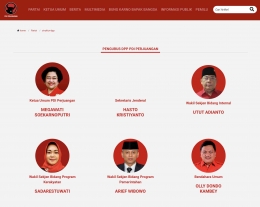 Screeshot laman website PDIP, Jumat (19/4) pukul 21.20. Photo: pdiperjuangan.id
