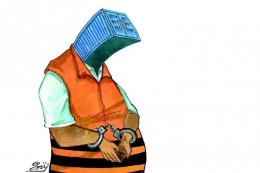 Ilustrasi hukuman bagi koruptor. Sumber: KOMPAS/SUPRIYANTO