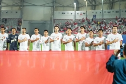 Skuad Timnas U23 Indonesia dalam pertandingan perempat final Piala Asia U23 melawan Korea Selatan, Kamis (25/4/2024) atau Jumat dini hari WIB. (Dok. PSSI)
