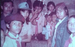 Kegiatan PERSAMI Pramuka ex- Gudep 130-133 Surabaya Tahun 1975 an. Sumber gambar dokumen pribadi