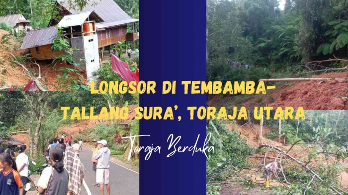 Longsor terkini di Kecamatan Buntao', Kabupaten Toraja Utara. Sumber: kiriman warga/Yuliarni Batau Arni/Jeniati Maraya