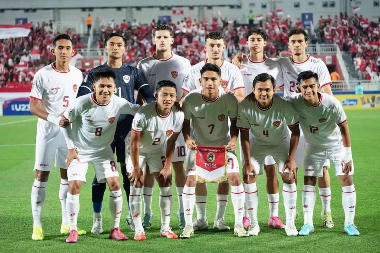 Starting XI Indonesia U-23 vs Korea Selatan U-23 pada hari Jumat, 26 April 2024 pukul 00.30 WIB (instagram.com/witansulaeman_)