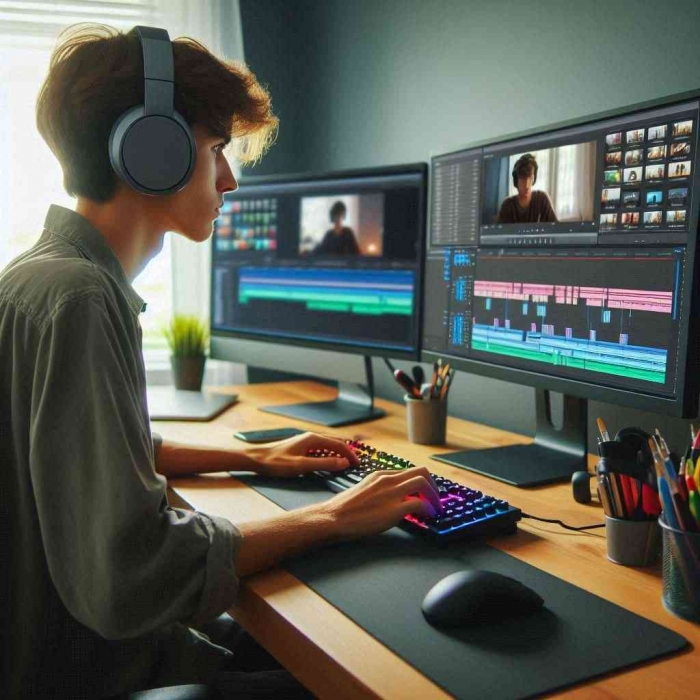 Dokumen Pribadi YouTuber Sedang Editing Video