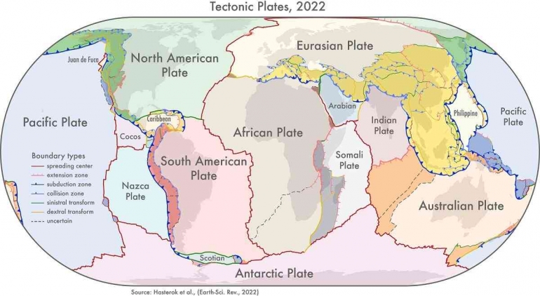 Ahli geologi terbitkan peta geologi global dan lempeng tektonik terbaru - Indonesia Window