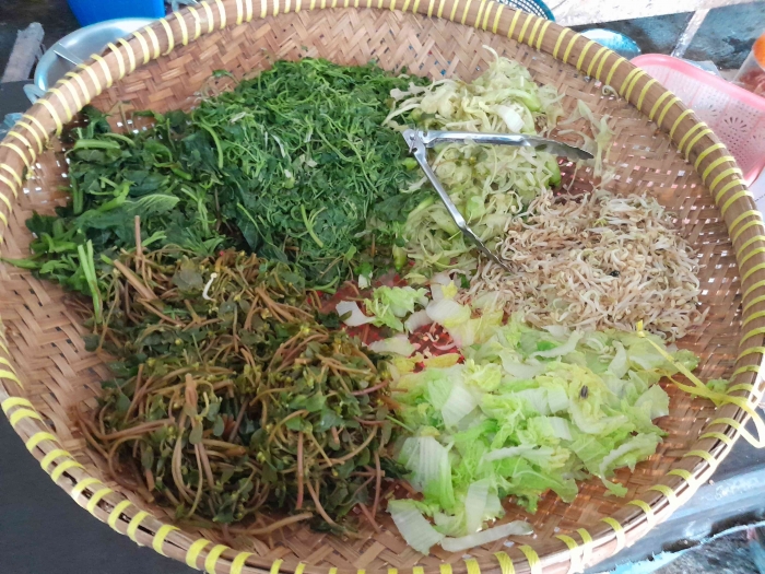 Daun jembak, kembang turi, dan krokot (dokpri)