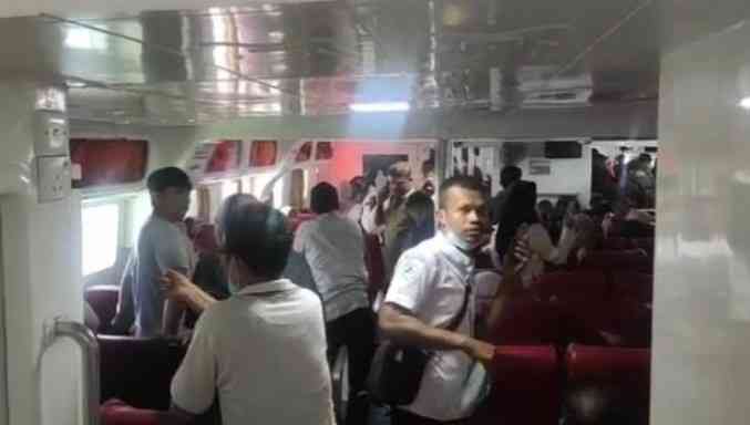 Ilustrasi suasana kabin kapal Express Bahari (Sumber: Detik.com)