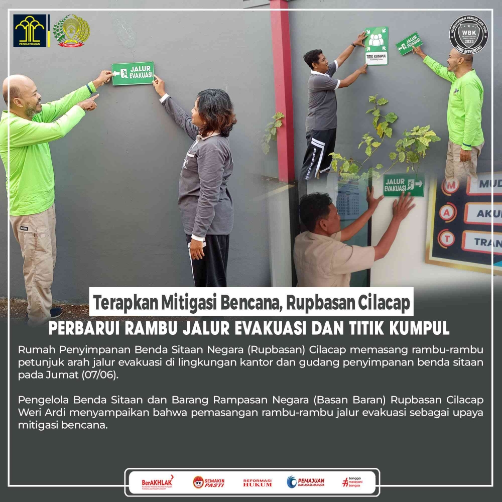 Poster Rambu Rambu Bencana Foto Artikel : Terapkan Mitigasi Bencana, Rupbasan Cilacap Perbarui ...