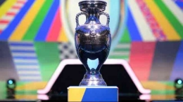 Trofi EURO 2024. (Sumber: UEFA) via kompas.tv
