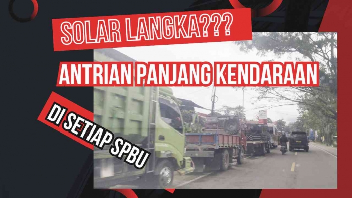 Potret antrian kendaraan berupa truk dan bus AKAP di salah satu SPBU di Toraja Utara. Sumber: Dokumentasi Pribadi.