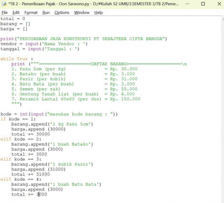 Kuis 12 - Pemeriksaan Pajak - Aplikasi Python Programming Pada Audit ...