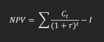 Net Present Value Formula