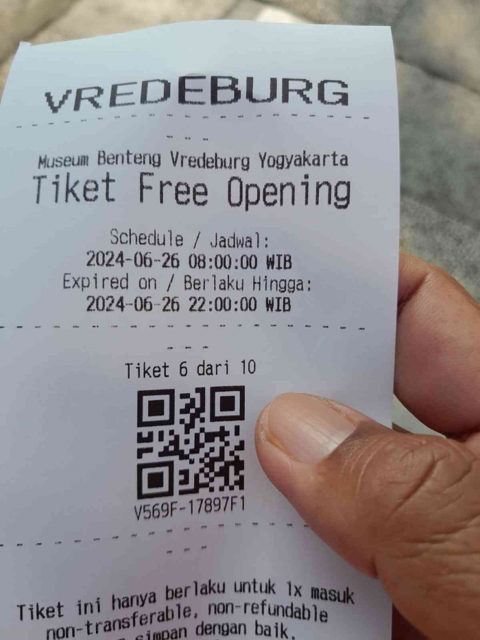 Tiket gratis Museum Benteng Vredeburg (dokpri)