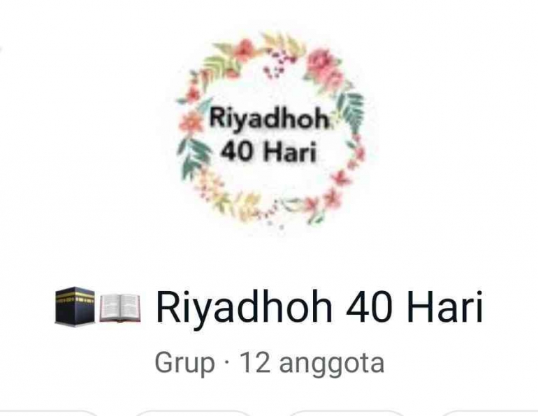 Sumber gambar: Tangkap Layar Grup Riyadhoh 40 HariÂ