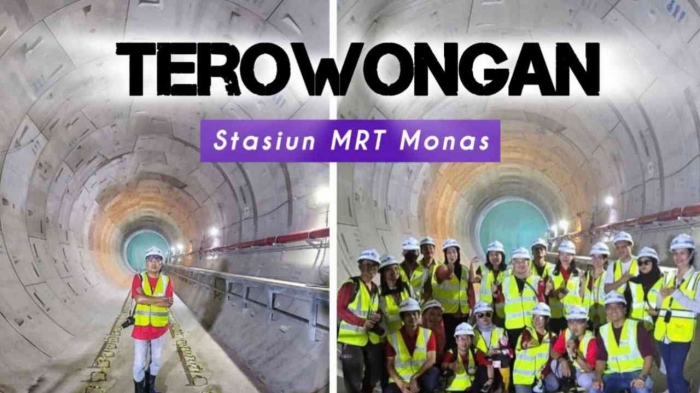 Terowongan Stasiun MRT Monas. Foto daniel & WKJ