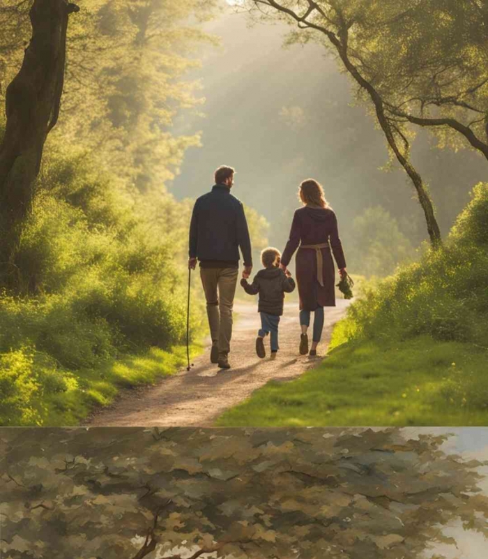 Biar Sehat Fisik dan Mental, Yuk Jalan santai Bersama Keluarga Keliling Desa(dokpri, gambar AI diolah dengan canva)
