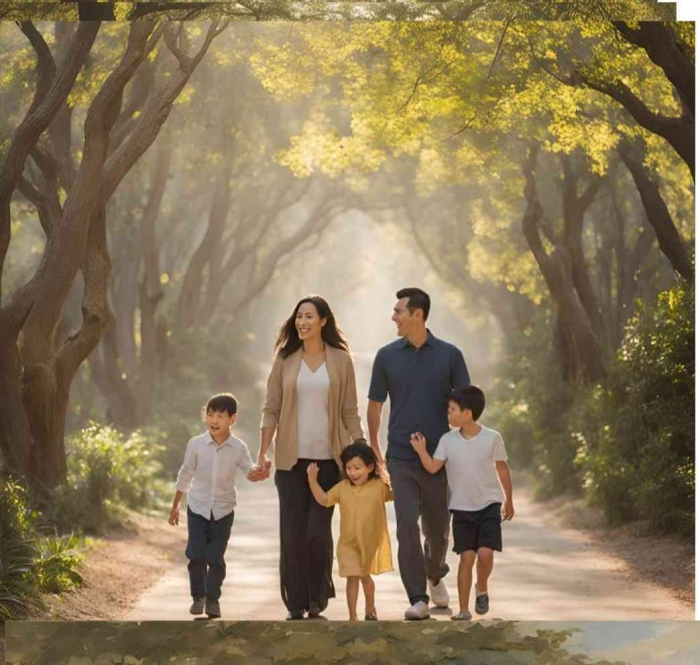 Biar Sehat Fisik dan Mental, Yuk Jalan santai Bersama Keluarga Keliling Desa(dokpri, gambar AI diolah dengan canva)