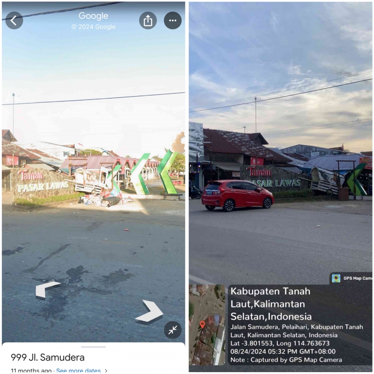 Google Maps Dan Aplikasi Geotagging/Tangkapan layar pribadi