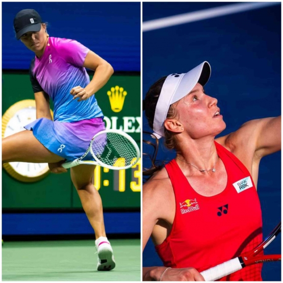 Iga Swiatek dan Elena Rybakina. Sumber gambar : wtatennis.com