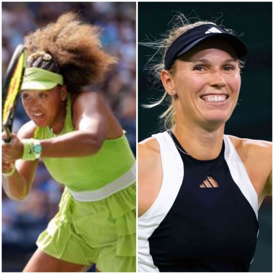 Naomi Osaka(jepang) dan Caroline Wozniacki(denmark). Sumber gambar  :  wtatennis.com