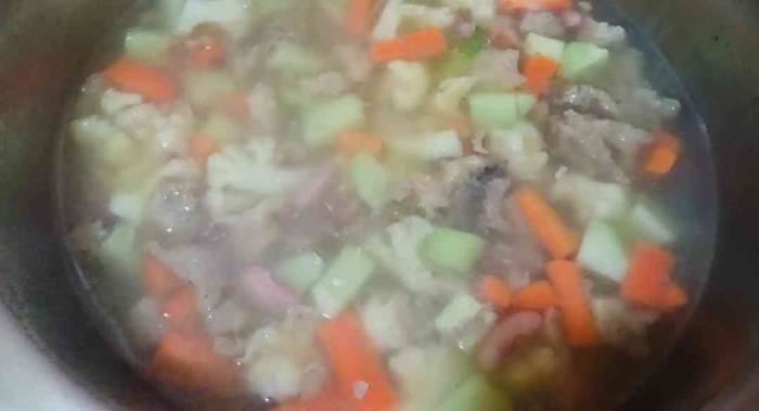 Sop Tetelan Kacang Merah Sayuran, real food bumbu minimalis(dokpri)