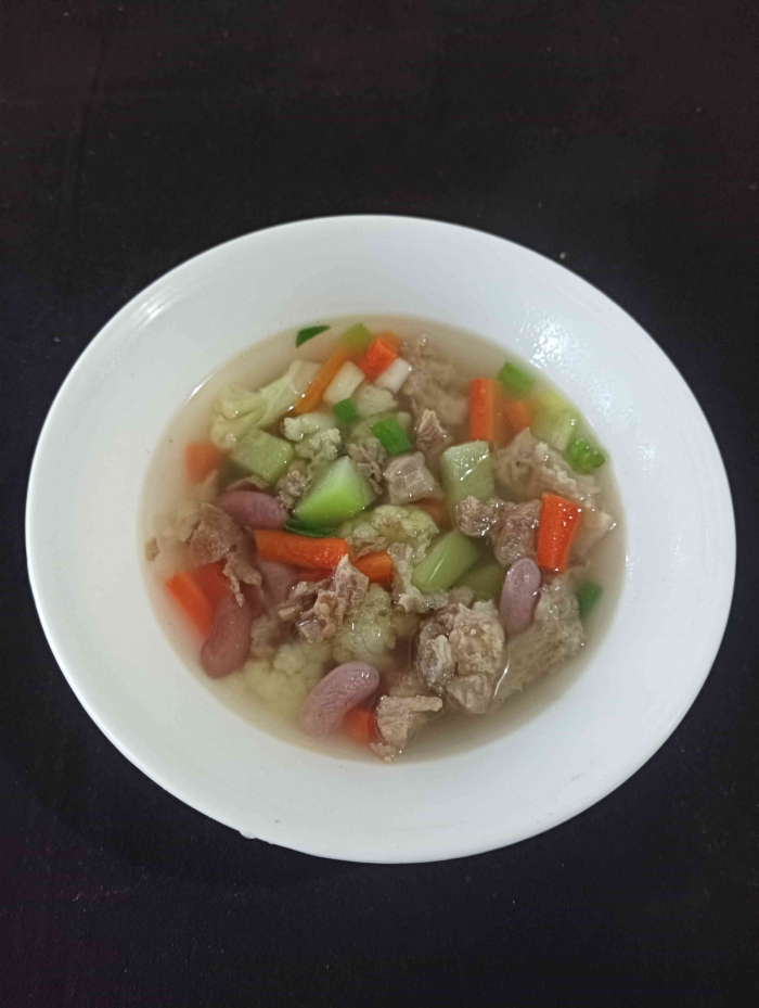 Sop Tetelan Kacang Merah Sayuran, real food bumbu minimalis(dokpri)