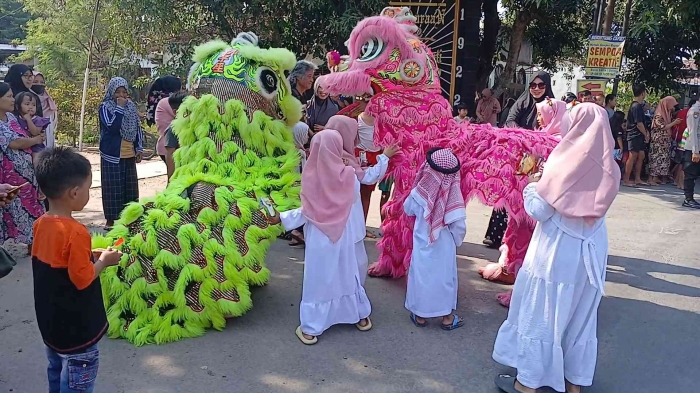 Gemesnya Lihat Barongsai Dalam Kirab Santri(dokpri)