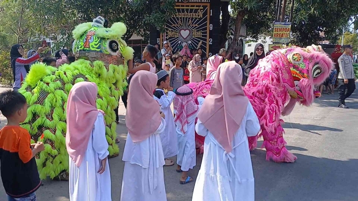 Gemesnya Lihat Barongsai Dalam Kirab Santri(dokpri)