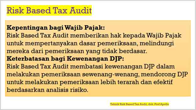 Teknik Risk Based Audit, dok Prof Apollo