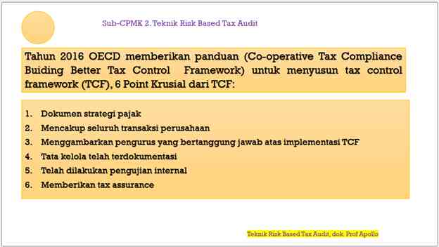 Teknik Risk Based Audit, dok Prof Apollo