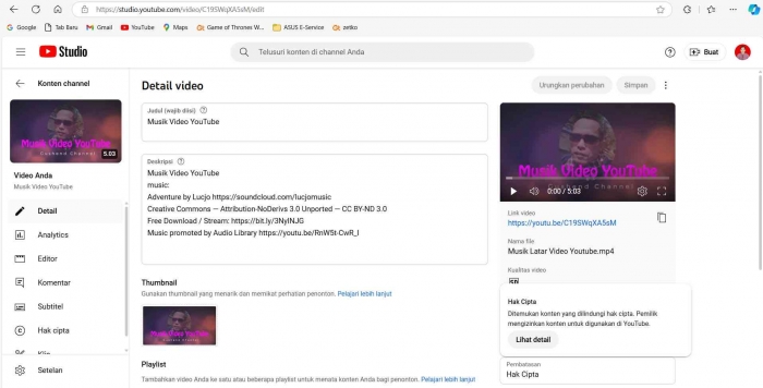 screenshot akun YouTube (dokpri)