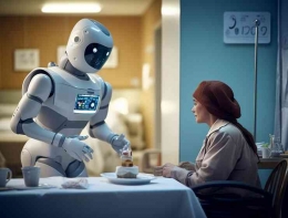 Robot berusaha memancarkan empati, namun dengan ekspresi terbatas | Ilustrasi gambar: freepik.com / freepik