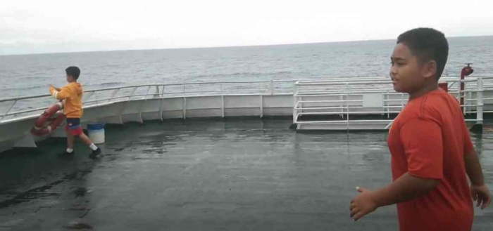 Di atas Anjungan kapal Jet Liner (Dok. Pribadi)