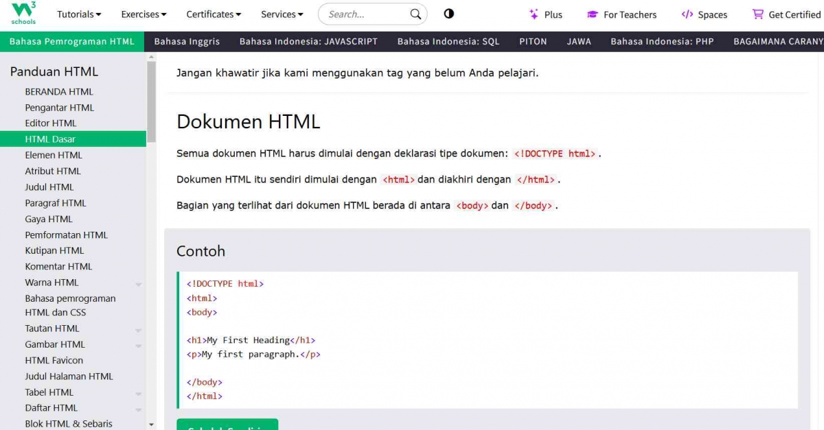 Foto Artikel : Membuat Halaman Web Sederhana dengan Menggunakan Elemen ...