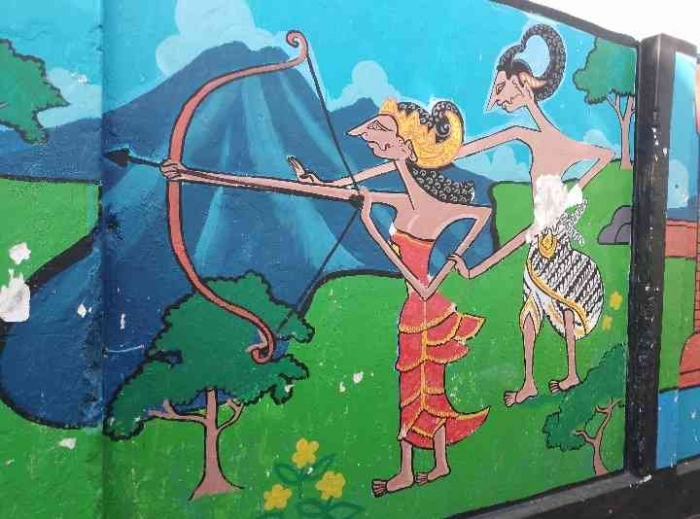 Mural wayang di Yogyakarta (Dokpri Agustina)