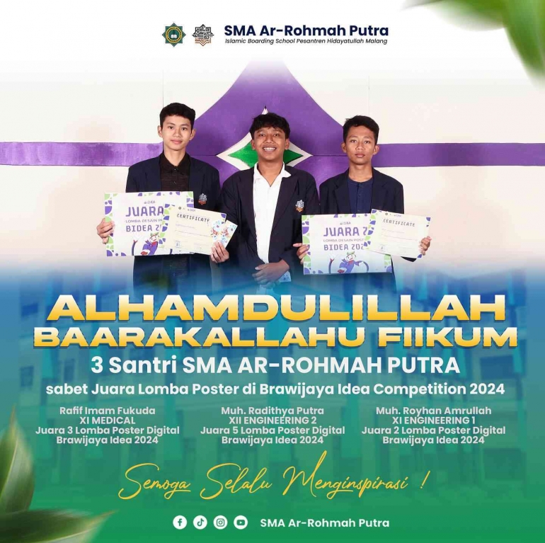 Sma Ar Rohmah SMA Ar-Rohmah Putra Gudangnya Santri Juara, Ini Buktinya Halaman 1 ...
