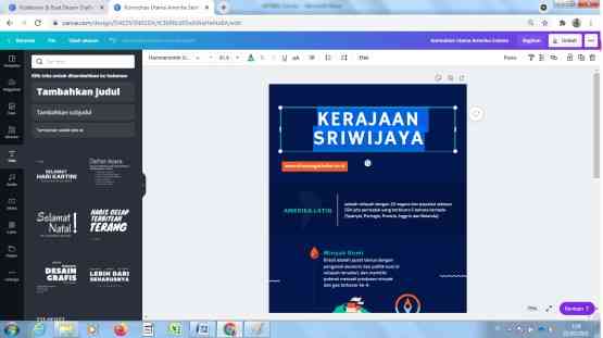 Menyesuaikan desain infografis (Foto dokumen pribadi)
