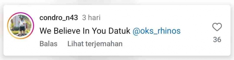 comments from Instagram posts Persis Solo solo