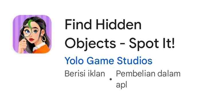 Aplikasi Find Hidden Objects (Sumber: Screenshot/Aura Angelina)